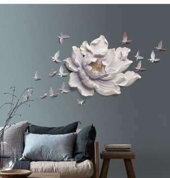 Decor treo tường hoa mẫu đơn trang trí DC 017