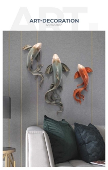 Decor cá Koi treo tường cao cấp DC 024