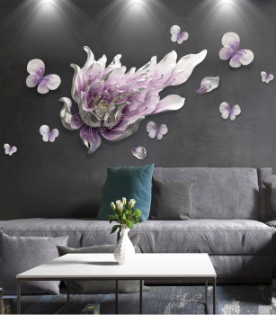 Decor Hoa Mẫu Đơn 3D Cao Cấp treo tường DC 037