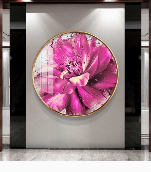 Tranh tráng gương tròn trang trí TGA 019