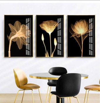 Bộ 3 tranh trang trí tráng gương nghệ thuật TGA 024