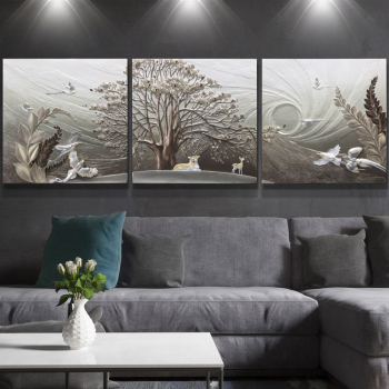 Bộ 3 tranh treo tường 3D nghệ thuật TTA 007