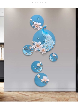 Tranh trang trí 3D Chim Công nhập khẩu TTA 011